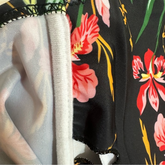 LESTYLEPARFAIT Womens Swimwear Black Floral Beach Vibes Bikini Set 2XL - Picture 8 of 9